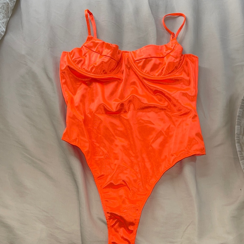 Neon orange  body suit